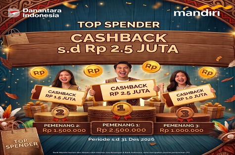 Cashback s.d. Rp2,5 juta spesi...